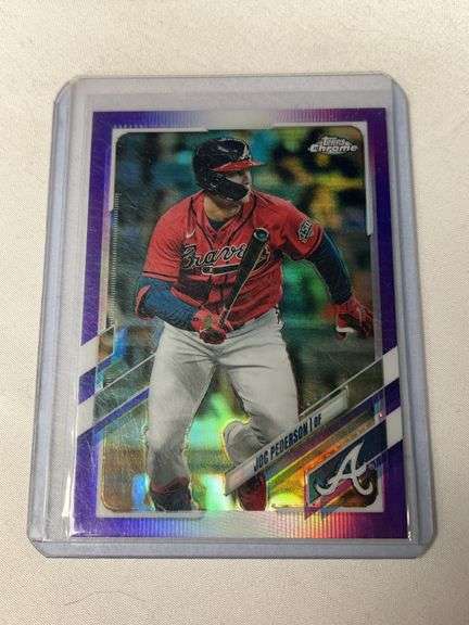 2021 Topps Chrome Update #USC94 Joc Pederson Purple HOLO image