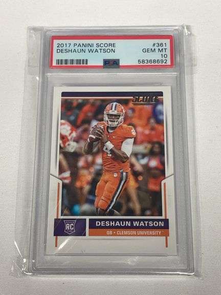 2017 Panini Score #361 Deshaun Watson ROOKIE Graded PSA 10 GEM image