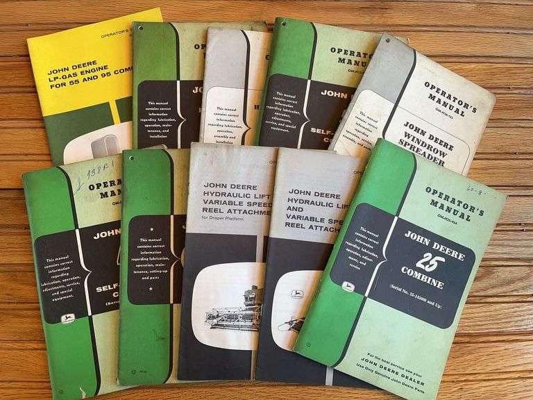 (10) John Deere Combine Manuals image