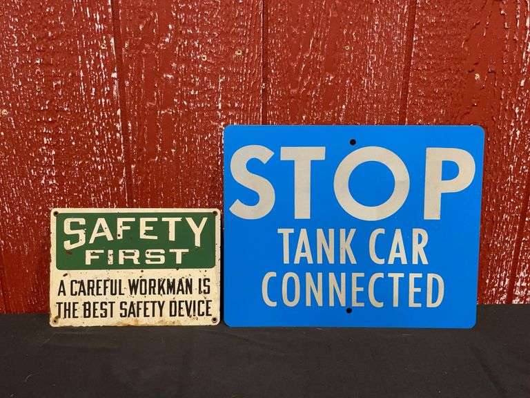 (2) Safety First + Stop Tank Car Connected SST Signs image