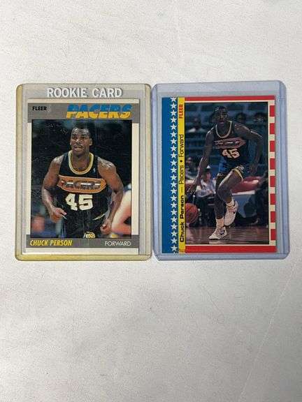 (2) 1987 Fleer #85 & 10 Chuck Person ROOKIES image