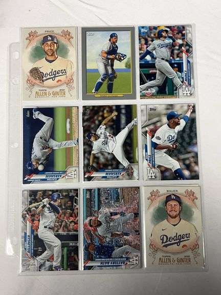 (18) Los Angeles Dodgers Stars Baseball Cards image