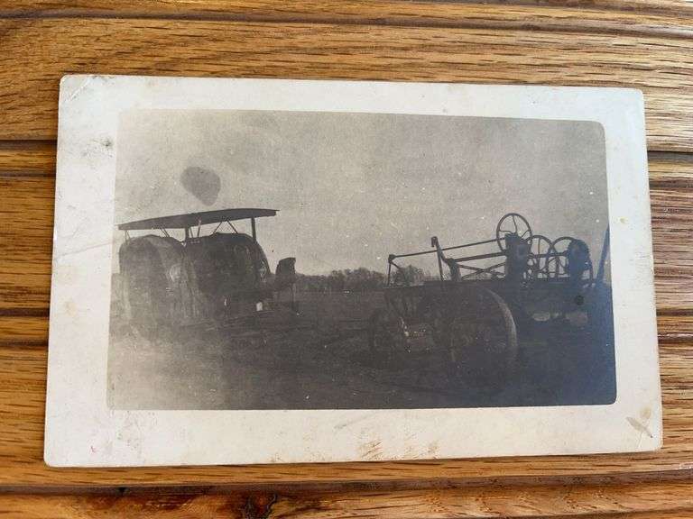 Emerson Brantingham Big 4 Tractor Photo Postcard image