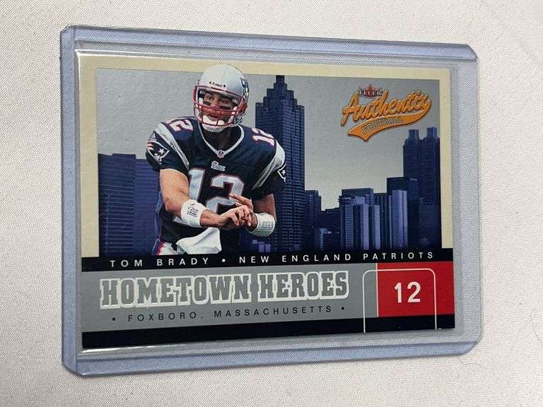2002 Fleer Authentix #9 Tom Brady Hometown Heroes INSERT image