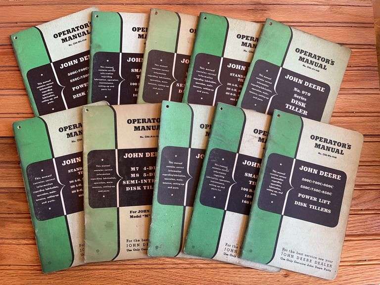 (10) John Deere Disk Tiller Manuals image