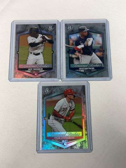 (3) Bowman Platinum MLB ROOKIES (Chisholm, Pache) image