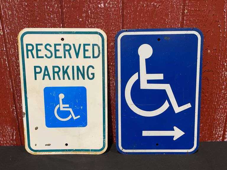 (2) Handicap Street Signs image