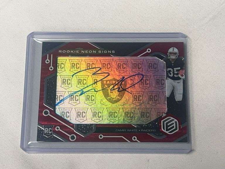 2022 Panini Elements #RNS-ZW Zamir White ROOKIE AUTO Neon Signs image