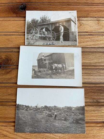 (3) Haying Photo Postcards image
