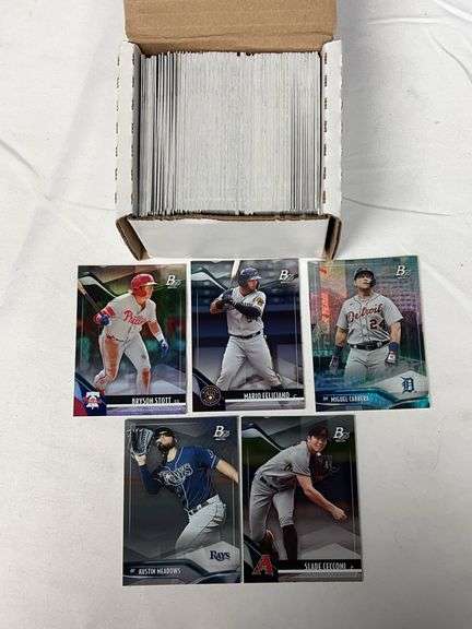 200ct. Box of Modern Baseball Bowman Platinum Rookies & Stars w/ Inserts & Parallels image