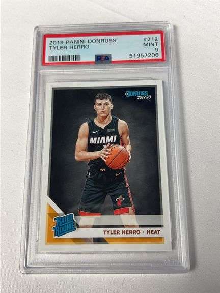 2019 Panini Donruss #212 Tyler Herro ROOKIE Graded PSA 9 image