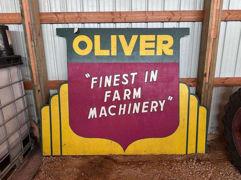 Reproduction Oliver “Finest In Farm Machinery” Road Sign image