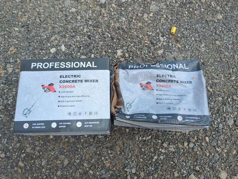 (2) Professional Electric Concrete Mixers - X2600A image