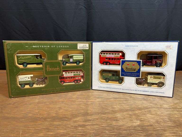 (2) Harrods + Hamleys Vehicle Sets NIB image