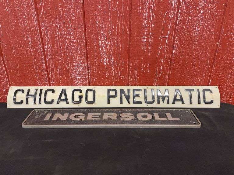 (2) Ingersoll + Chicago Pneumatic Signs image