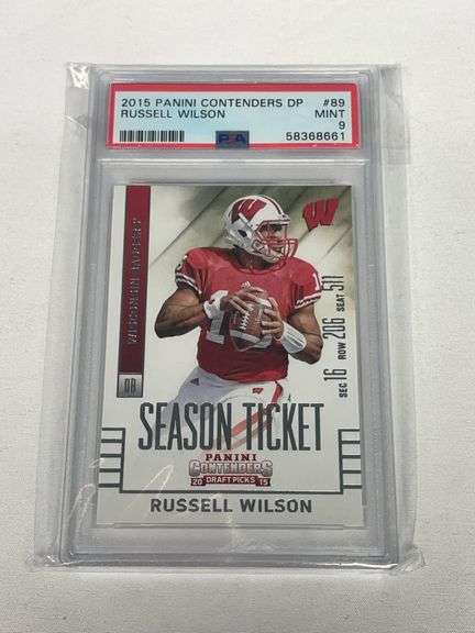 2015 Panini Contenders #89 Russell Wilson Graded PSA 9 image