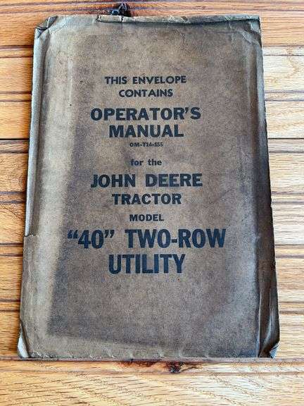 John Deere 40 Utility Tractor Operators Manual image