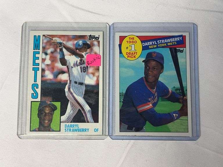 (2) Topps 1984 & 85 Darryl Strawberry Cards image