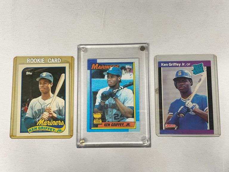 (3) Ken Griffey Jr. Rookie Cards image