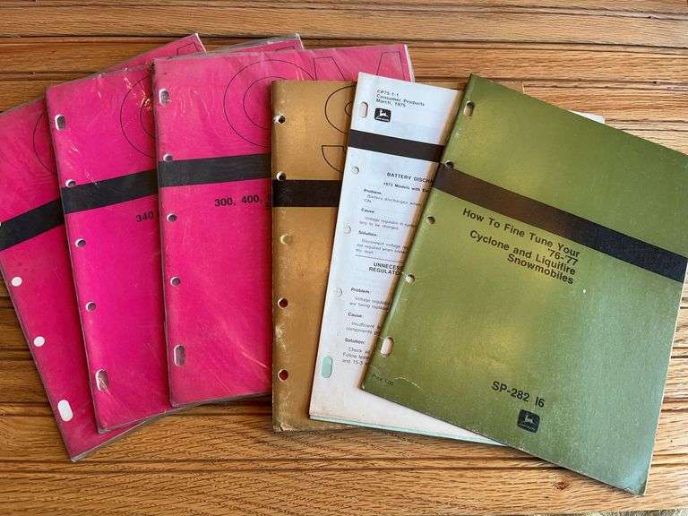 (6) John Deere Snowmobile Manuals image