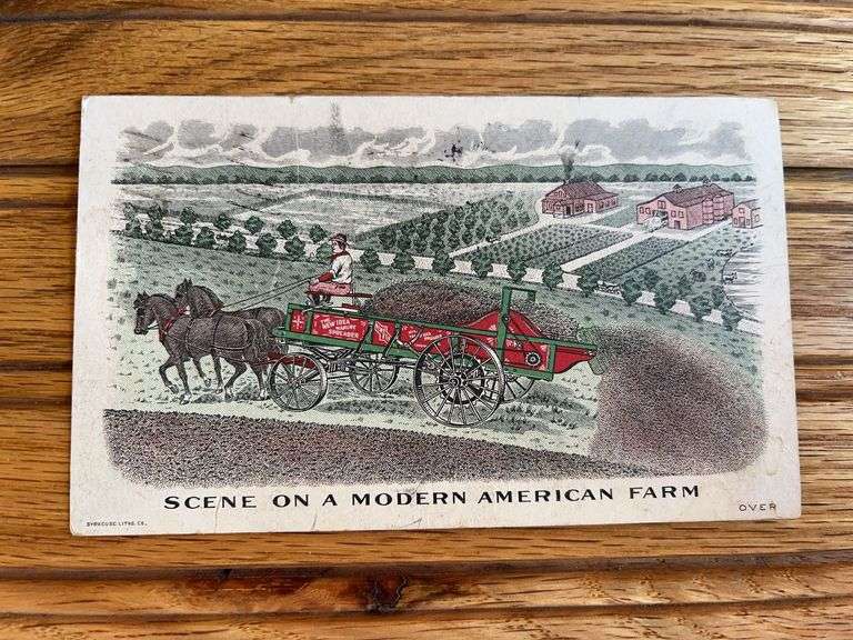 New Idea Manure Spreader Postcard image