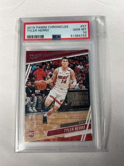 2019 Panini Chronicles #57 Tyler Herro ROOKIE Graded PSA 10 GEM image
