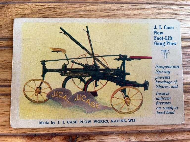 J.I.Case Foot-Lift Plow Postcard image