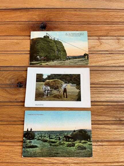 (3) Haying Postcards image
