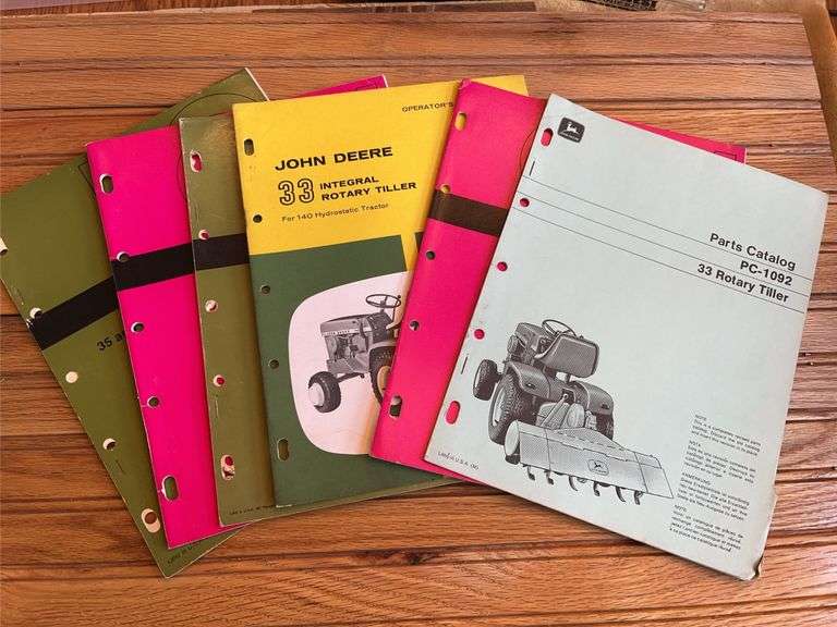 (6) John Deere L&G Rotary Tiller Manuals image