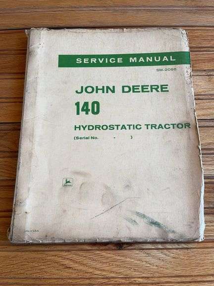 John Deere 140 L&G Tractor Service Manual image