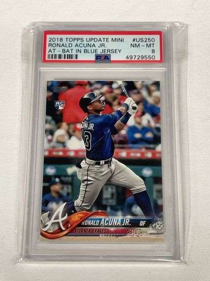2018 Topps Update #US250 Ronald Acuna Jr. ROOKIE Graded PSA 8 image