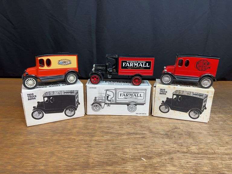 (3) IH + Case Truck Banks NIB image