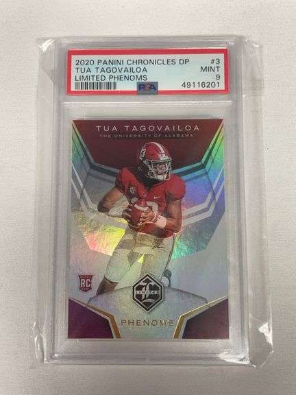 2020 Panini Chronicles Limited Phenoms #3 Tua Tagovailoa ROOKIE Graded PSA 9 image