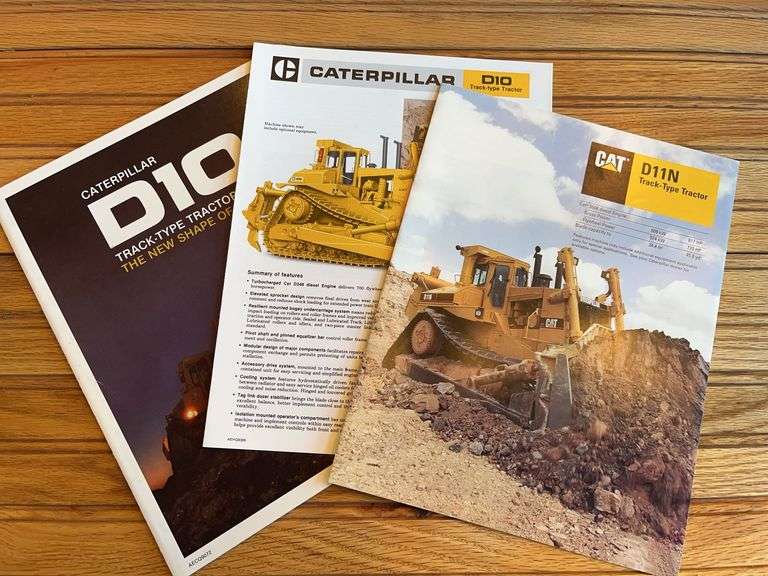 (3) Caterpillar D10 + D11 Crawler Sales Literature image