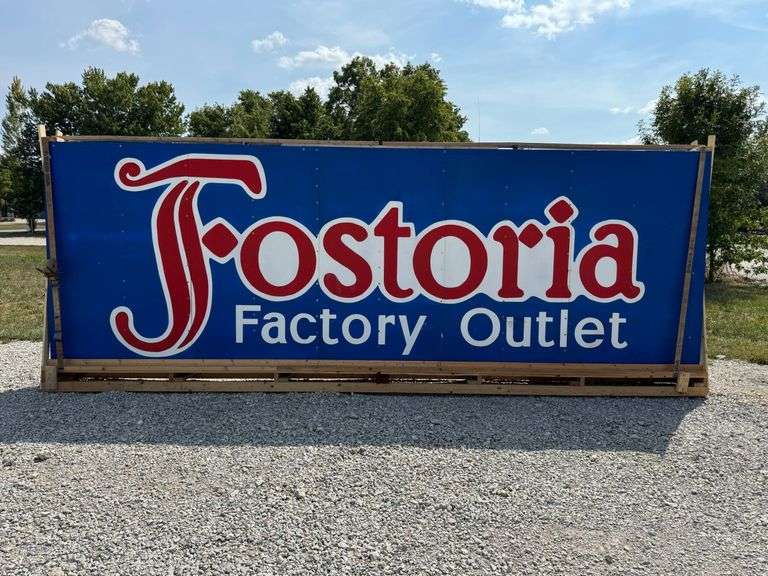 Fostoria Glassware Factory Outlet Billboard Sign image