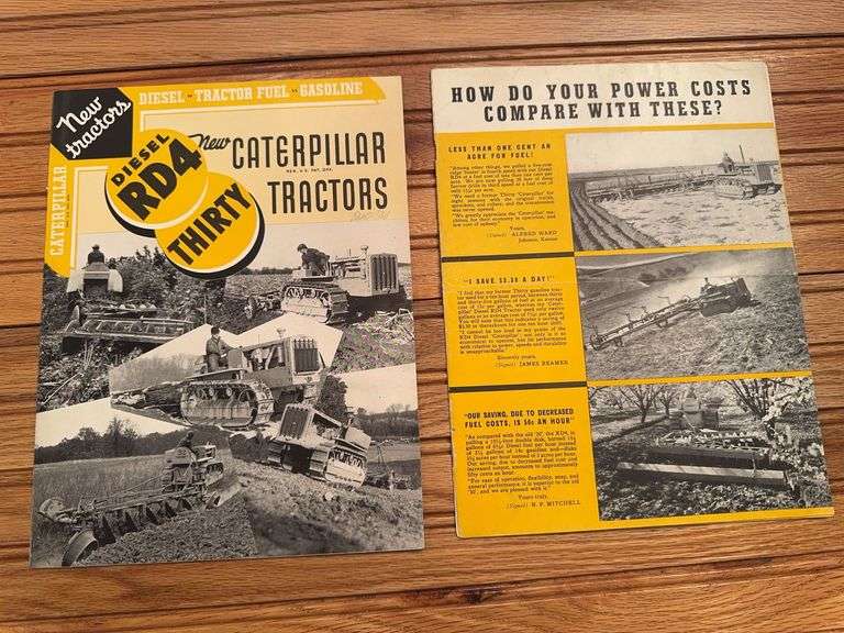(2) Caterpillar RD4 Crawler Sales Literature image