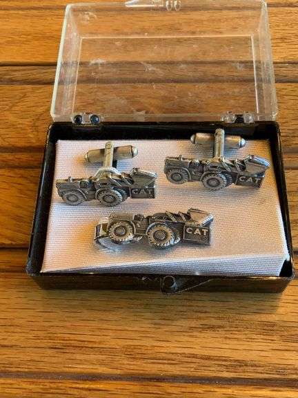 Caterpillar Wheel Loader Cuff Links + Tie Clip image