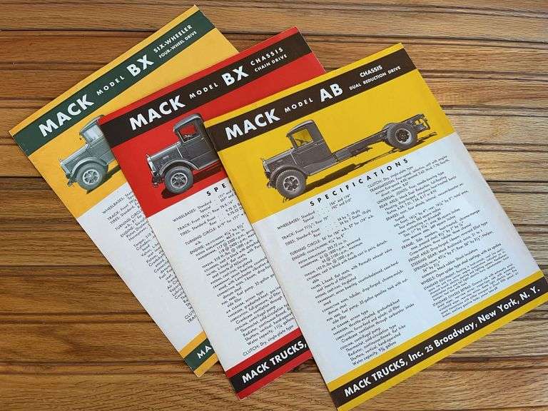 (3) Mack Truck Spec Sheets image