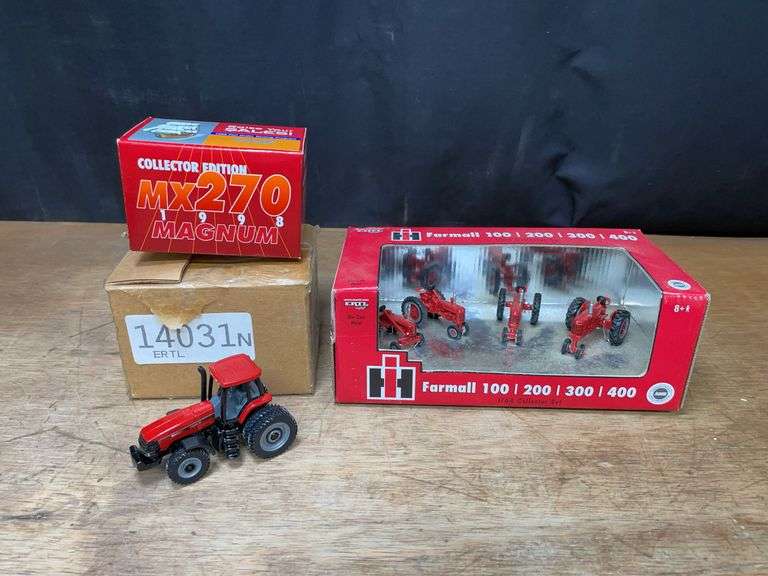 (2) 1/64 Case-IH MX270 + Farmall Set NIB Ertl image