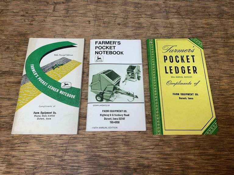 (3) John Deere Farmer's Pocket Ledgers image