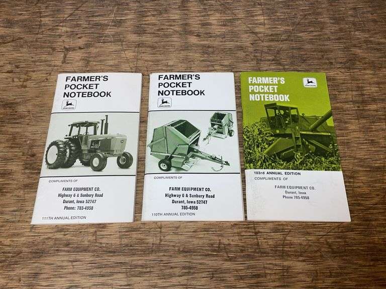 (3) John Deere Farmer's Pocket Notebooks image