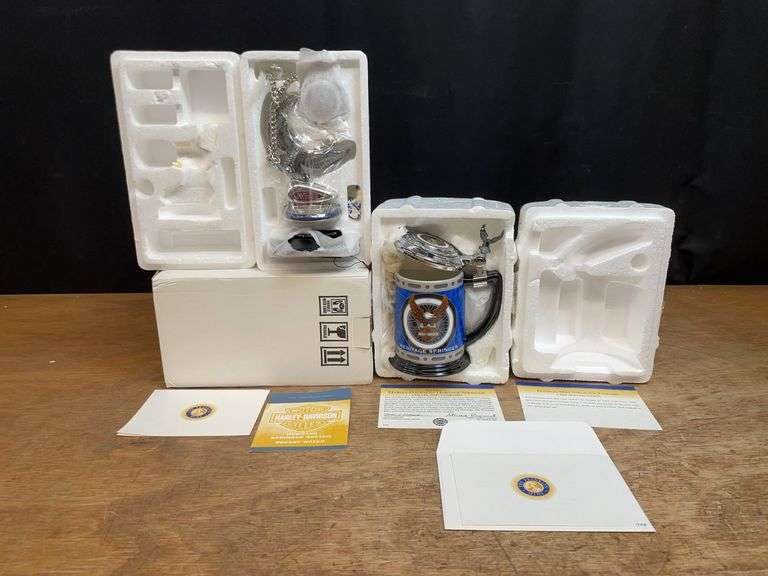 (2) Harley-Davidson Heritage Springer Pocket Watch + Stein Franklin Mint image