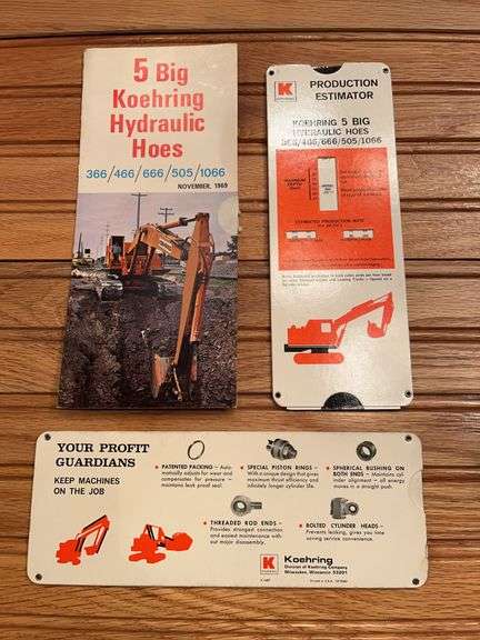 (3) Koehring Sales Literature + Calculator image