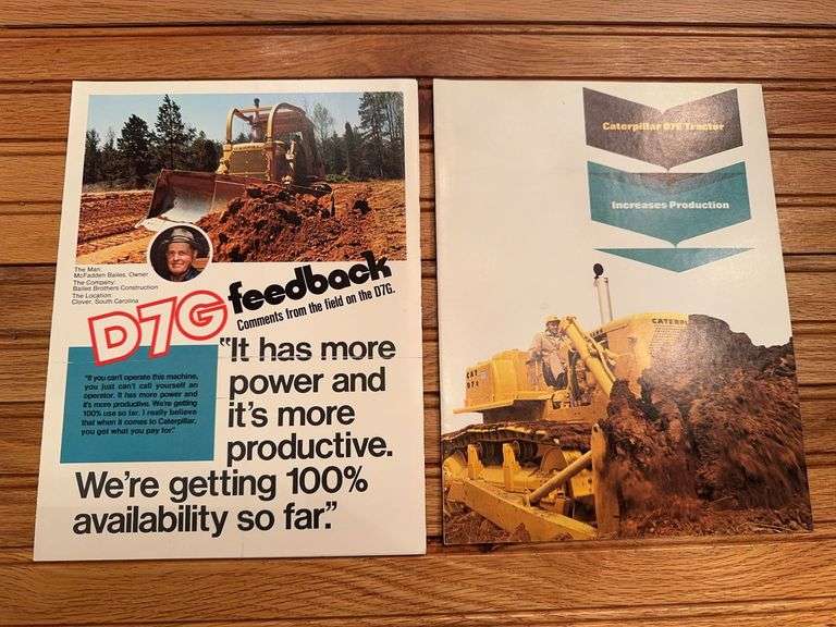 (2) Caterpillar D7 Crawler Sales Literature image