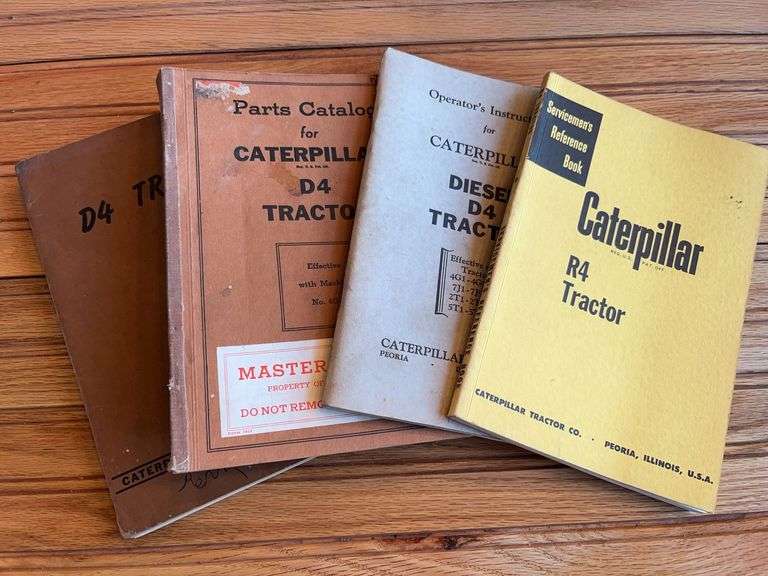 (4) Caterpillar D4 Crawler Manuals image