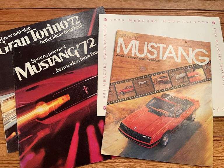 (4) Mustang, Grand Torino, Mercury Sales Literature image