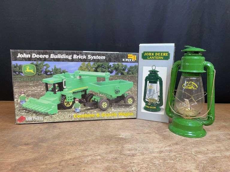 (2) John Deere Building Brick Set + Lantern NIB image