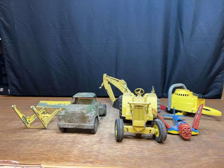 (4) Backhoe, Truck, Chain Saw, Plane image