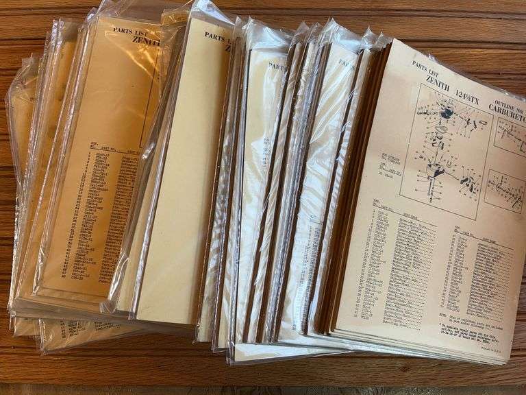 Zenith Carburetor Spec Sheets image