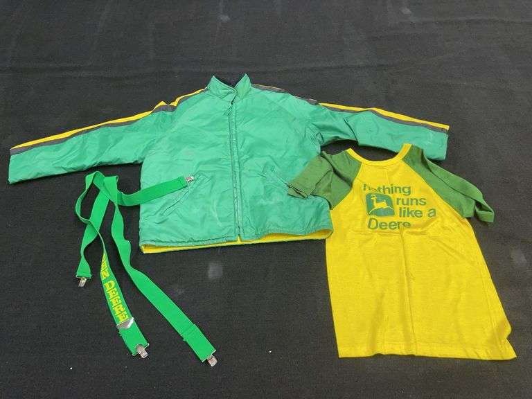 (3) John Deere Jacket, T-Shirt, Suspenders image